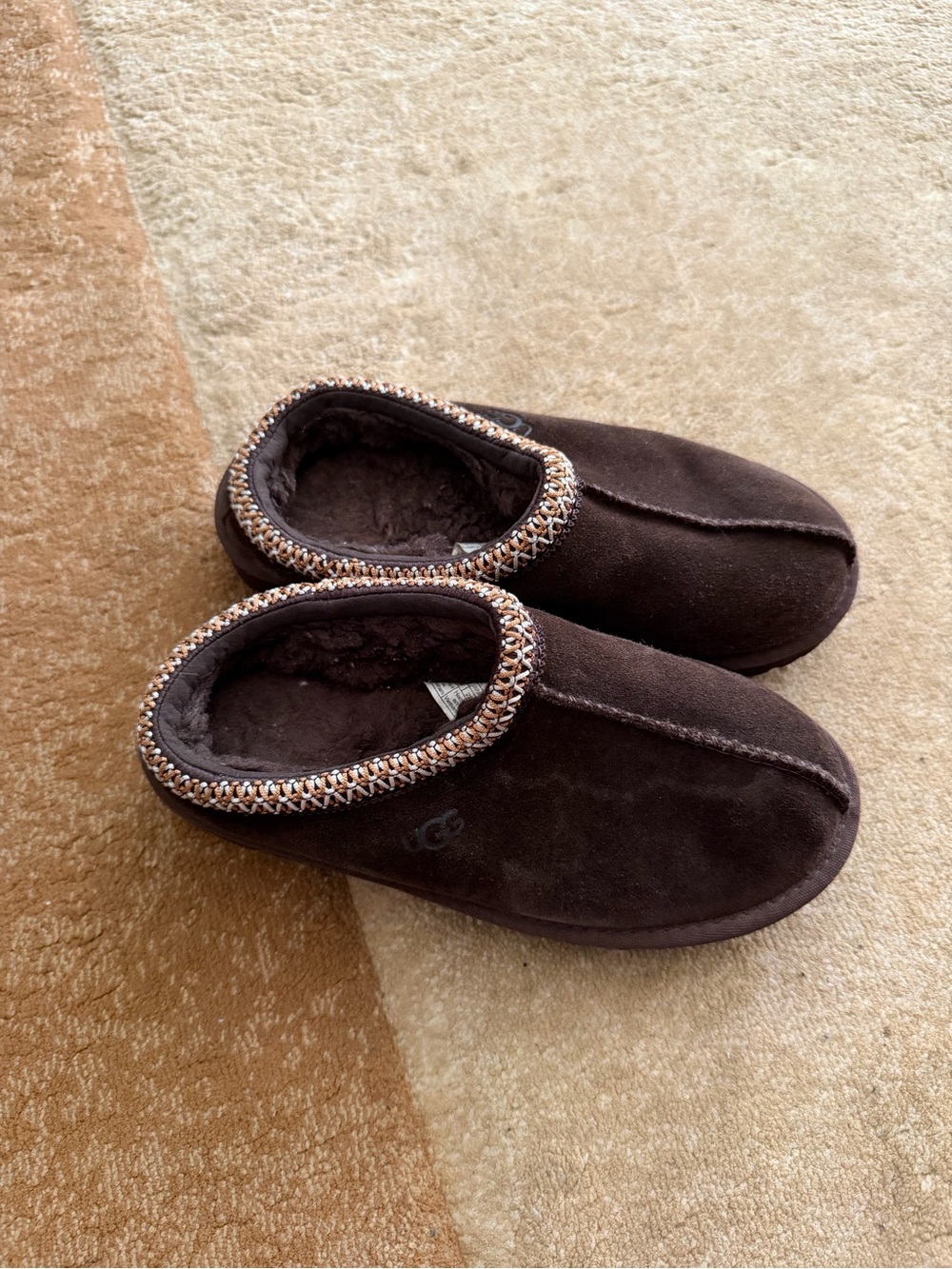 UGG Tasman Kids Brown Cozy Slip-On Slippers